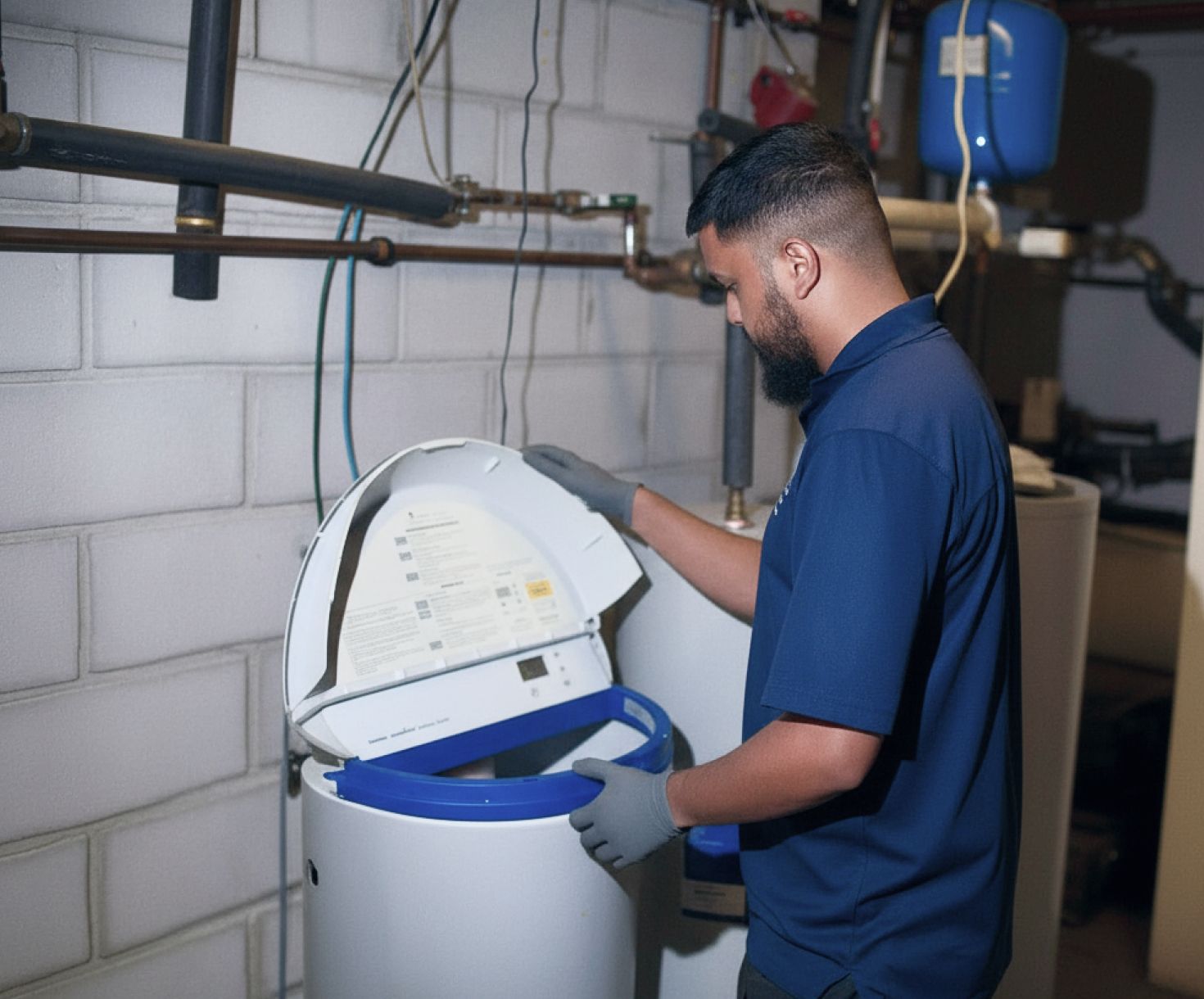 Water softener installation process